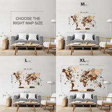 Load image into Gallery viewer, 3D LED Wooden World Map