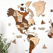 Carica l'immagine nel visualizzatore di Gallery, Mappa del Mondo 3D Multicolor Grigio