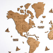 Carica l'immagine nel visualizzatore di Gallery, Mappa del Mondo 2D colore Quercia
