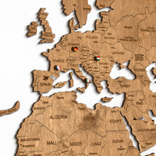 Carica l'immagine nel visualizzatore di Gallery, Mappa del Mondo 2D colore Quercia