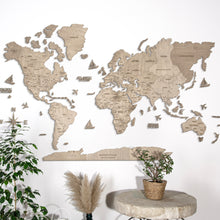 Carica l'immagine nel visualizzatore di Gallery, Mappa del Mondo 2D colore Grigio