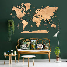 Carica l'immagine nel visualizzatore di Gallery, Mappa del Mondo 2D colore Light