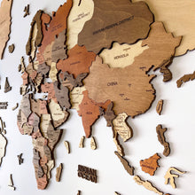 Load image into Gallery viewer, 3D Wooden World Map Vintage