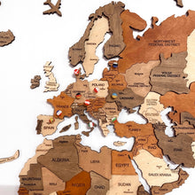 Load image into Gallery viewer, 3D Wooden World Map Vintage