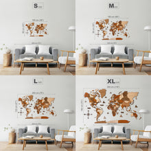Load image into Gallery viewer, 3D Wooden World Map Vintage