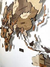 Load image into Gallery viewer, 3D LED Wooden World Map