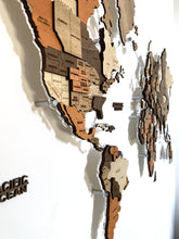 Load image into Gallery viewer, 3D LED Wooden World Map
