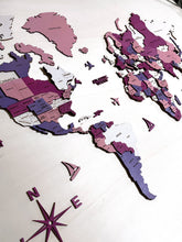 Carica l'immagine nel visualizzatore di Gallery, Mappa del Mondo 3D Rosa