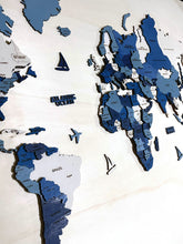 Carica l'immagine nel visualizzatore di Gallery, Mappa del Mondo 3D Blu