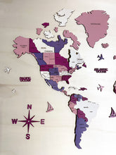 Carica l'immagine nel visualizzatore di Gallery, Mappa del Mondo 3D Rosa