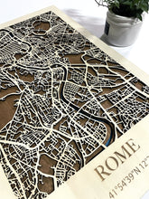 Carica l'immagine nel visualizzatore di Gallery, Mappa 3D in legno di Roma