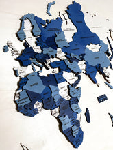 Carica l'immagine nel visualizzatore di Gallery, Mappa del Mondo 3D Blu