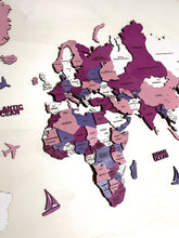 Carica l'immagine nel visualizzatore di Gallery, Mappa del Mondo 3D Rosa