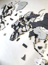 Carica l'immagine nel visualizzatore di Gallery, Mappa del Mondo 3D Multicolor Nero
