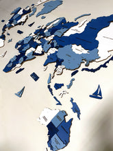 Carica l'immagine nel visualizzatore di Gallery, Mappa del Mondo 3D Blu