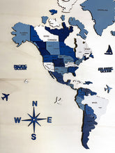 Carica l'immagine nel visualizzatore di Gallery, Mappa del Mondo 3D Blu