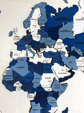Carica l'immagine nel visualizzatore di Gallery, Mappa del Mondo 3D Blu