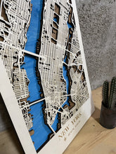 Carica l'immagine nel visualizzatore di Gallery, Mappa 3D in legno di New York City