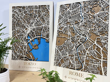 Carica l'immagine nel visualizzatore di Gallery, Mappa 3D in legno di Tokyo