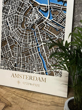 Carica l'immagine nel visualizzatore di Gallery, Mappa 3D in legno di Amsterdam