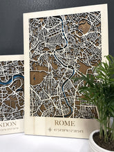 Carica l'immagine nel visualizzatore di Gallery, Mappa 3D in legno di Roma