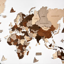 Load image into Gallery viewer, 3D LED Wooden World Map
