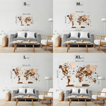 Load image into Gallery viewer, 3D Wooden World Map Multicolor Grey
