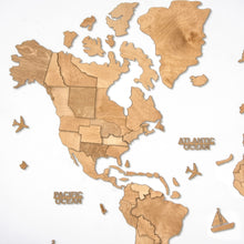 Load image into Gallery viewer, 3D Wooden World Map Light
