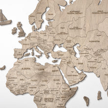 Load image into Gallery viewer, 2D Wooden World Map Grey
