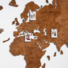 Load image into Gallery viewer, 2D Wooden World Map Mahogany
