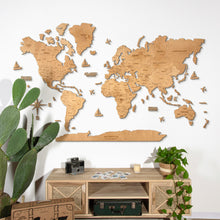 Load image into Gallery viewer, 2D Wooden World Map Light
