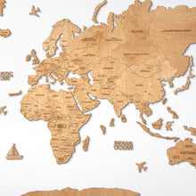 Load image into Gallery viewer, 2D Wooden World Map Light
