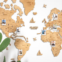 Load image into Gallery viewer, 2D Wooden World Map Light
