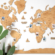 Load image into Gallery viewer, 2D Wooden World Map Light
