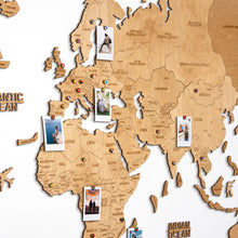 Load image into Gallery viewer, 2D Wooden World Map Light
