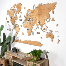 Load image into Gallery viewer, 2D Wooden World Map Light
