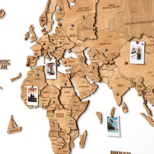 Load image into Gallery viewer, 3D Wooden World Map Light
