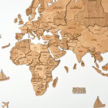 Load image into Gallery viewer, 3D Wooden World Map Light
