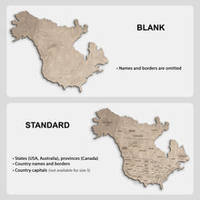 Load image into Gallery viewer, 2D Wooden World Map Grey
