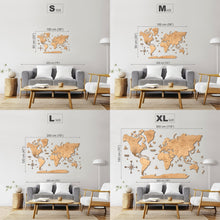 Load image into Gallery viewer, 2D Wooden World Map Light
