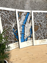 Carica l&#39;immagine nel visualizzatore di Gallery, Mappa 3D in legno di New York City
