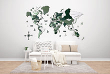 Load image into Gallery viewer, 3D WORLD MAP MULTICOLOR - GREEN
