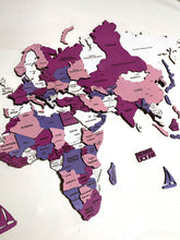 Load image into Gallery viewer, 3D WORLD MAP MULTICOLOR - PINK
